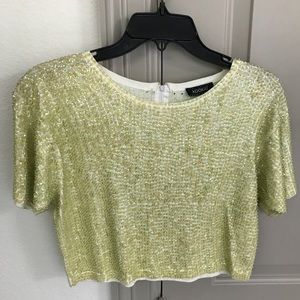 Kookai sequin crop top from London